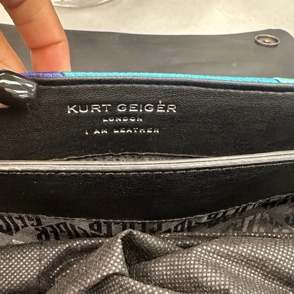 Kurt Geiger Rainbow Striped Shoulder Bag - Picture 6 of 9